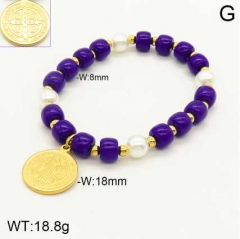 Stainless steel jewelry beaded Pearl bracelet wholesale