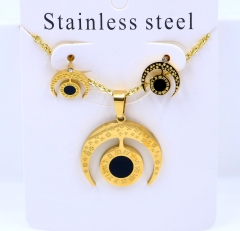 Stainless steel jewelry necklace earring set Wholesale