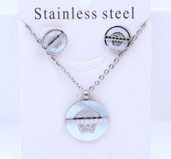 Stainless steel jewelry necklace earring set Wholesale