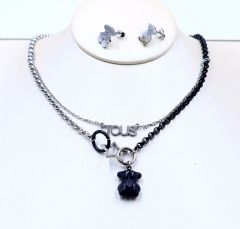 Stainless steel jewelry necklace earring set Wholesale