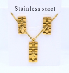 Stainless steel jewelry necklace earring set Wholesale