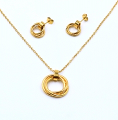 Stainless steel jewelry necklace earring set Wholesale