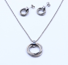 Stainless steel jewelry necklace earring set Wholesale