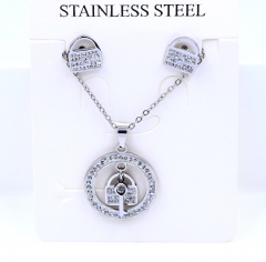 Stainless steel jewelry necklace earring set Wholesale