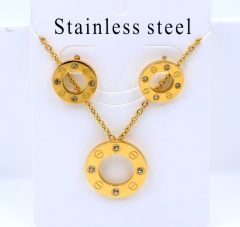 Stainless steel jewelry necklace earring set Wholesale