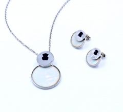 Stainless steel jewelry necklace earring set Wholesale