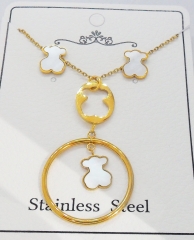 Stainless steel jewelry necklace earring set Wholesale