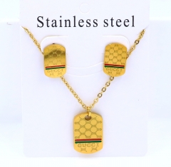 Stainless steel jewelry necklace earring set Wholesale