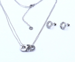 Stainless steel jewelry necklace earring set Wholesale