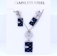 Stainless steel jewelry necklace earring set Wholesale