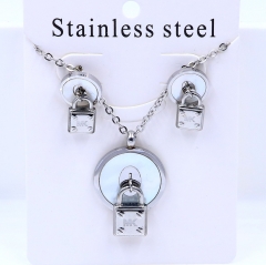 Stainless steel jewelry necklace earring set Wholesale