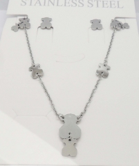 Stainless steel jewelry necklace earring set Wholesale