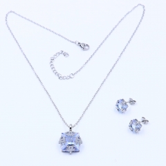 Stainless steel jewelry necklace earring set Wholesale