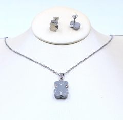 Stainless steel jewelry necklace earring set Wholesale