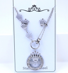 Stainless steel jewelry necklace earring set Wholesale