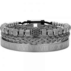 Fashion Bracelet Set Stainless Steel Mesh Bracelet Wholesale Light Luxury Men's Jewelry Set