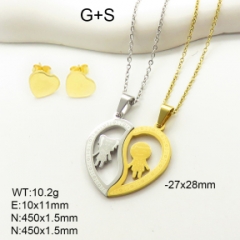 Stainless steel jewelry Couple necklace earring Wholesale