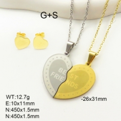 Stainless steel jewelry Couple necklace earring Wholesale