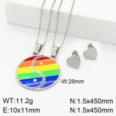 Stainless steel jewelry Couple necklace earring Wholesale