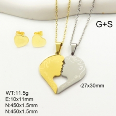 Stainless steel jewelry Couple necklace earring Wholesale