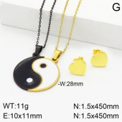 Stainless steel jewelry Couple necklace earring Wholesale