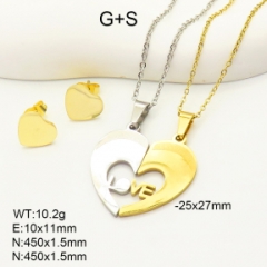 Stainless steel jewelry Couple necklace earring Wholesale