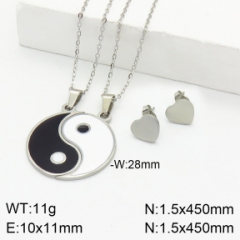 Stainless steel jewelry Couple necklace earring Wholesale