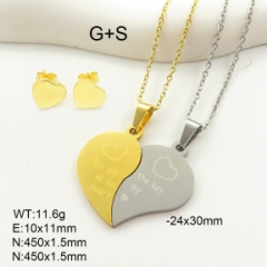 Stainless steel jewelry Couple necklace earring Wholesale