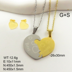 Stainless steel jewelry Couple necklace earring Wholesale