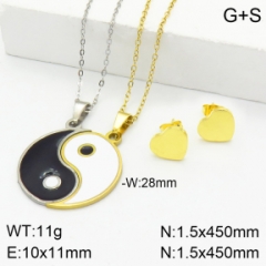 Stainless steel jewelry Couple necklace earring Wholesale