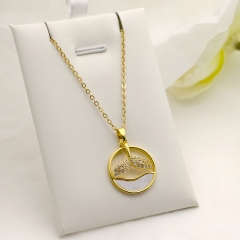 stainless steel necklace + copper pendant wholesale