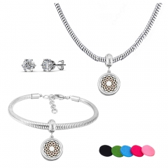 Stainless steel jewelry necklace earring Bracelet Perfume pendant Wholesale