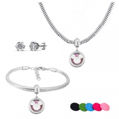 Stainless steel jewelry necklace earring Bracelet Perfume pendant Wholesale