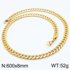 Fashion stainless steel necklace NK chain men and women necklace ins style stainless steel Figaro chain couple jewelry
