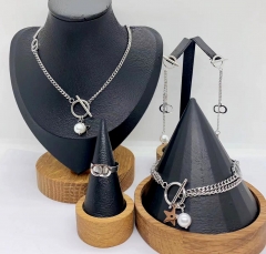 Stainless steel jewelry necklace earring bracelet ring Wholesale