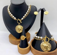 Stainless steel jewelry necklace earring bracelet ring Wholesale