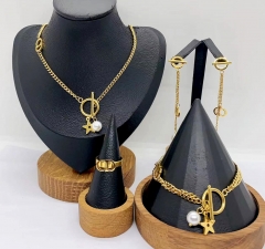 Stainless steel jewelry necklace earring bracelet ring Wholesale