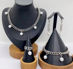 Stainless steel jewelry necklace earring bracelet ring Wholesale